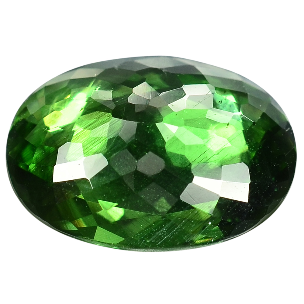 5.94 Ct. Alluring Natural Oval Green Apatite Gemstone WITH GLC CERTIFY ...