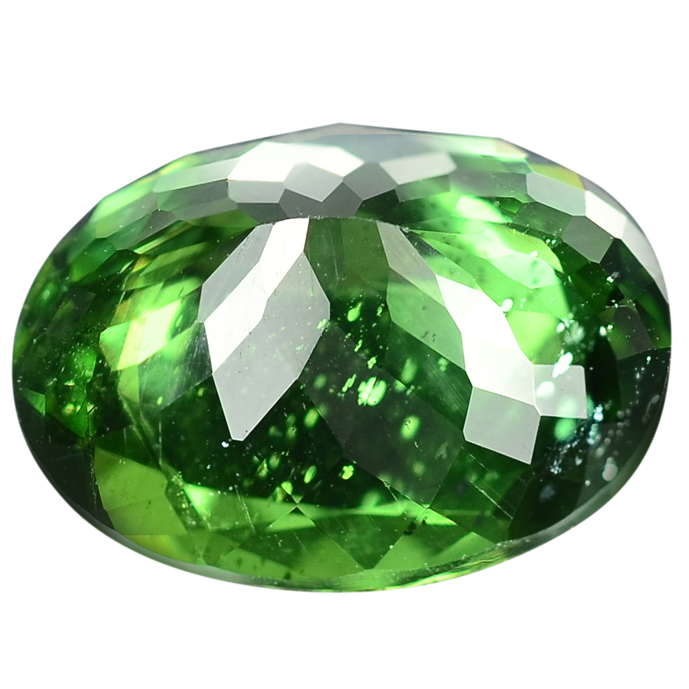 5.5 Ct. Beautiful Natural Oval Green Apatite Gemstone WITH GLC CERTIFY ...